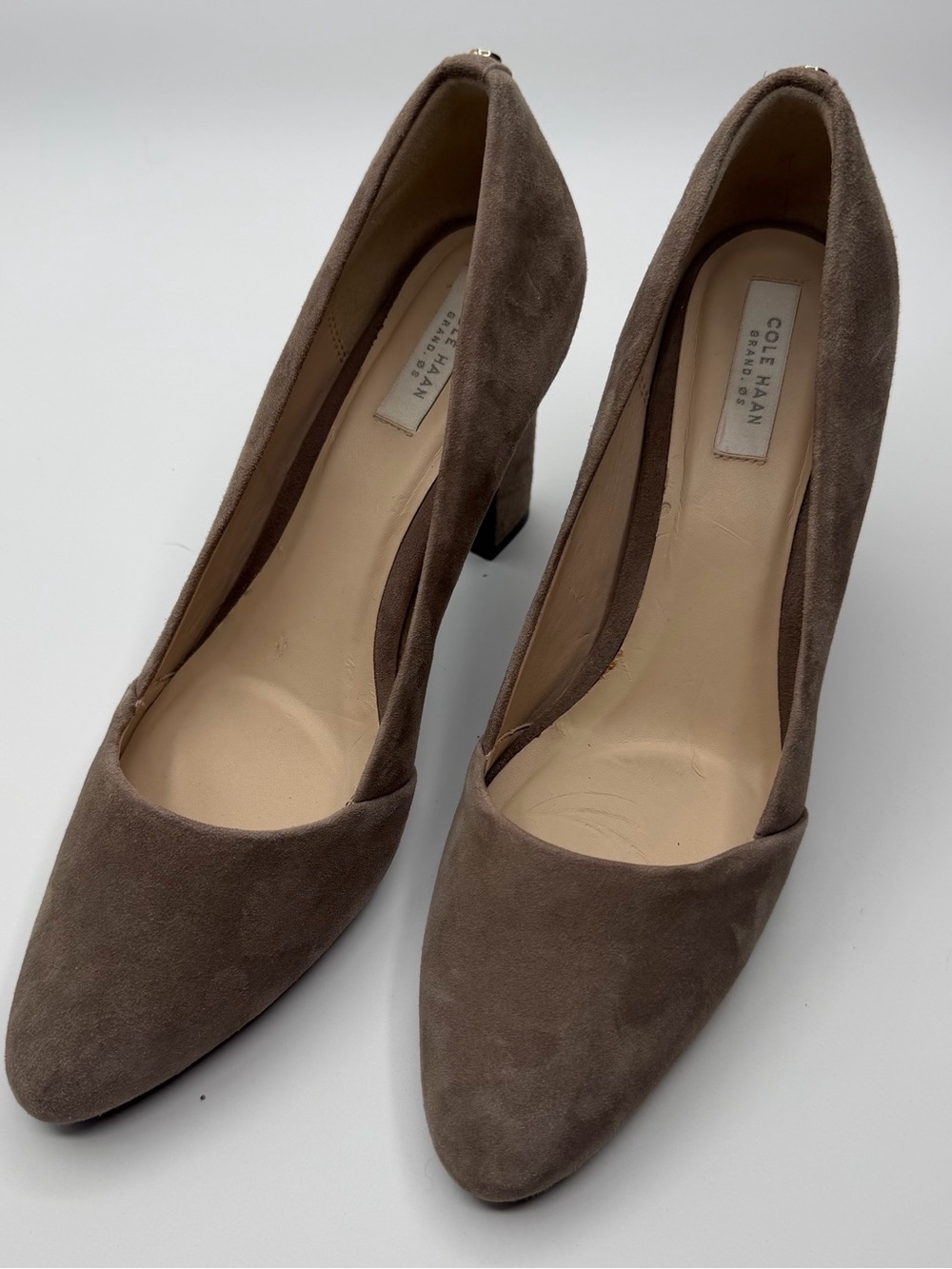 Cole Haan Brown Suede Pointed-Toe Pumps 3.5” Heels, size: US 6.5, UK 4, EUR 37